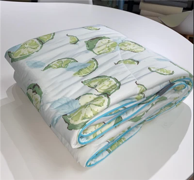 Domiamia Lime Print ผ้านวมฤดูร้อนระบายความร้อน