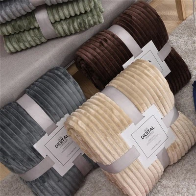 ผ้าห่มลาย Mink Cashmere ลายสีทึบ
